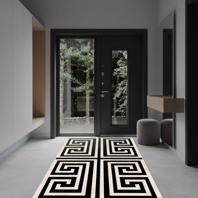 Luxurious Hall Carpet, 100% Velvet Fabric, 31.5 x 59.1 Inches | Non-Slip Cotton Sole, Pile Height: 0.4 Inches | Antibacterial & Machine Washable, 3D Digital Printing | Elegant Design for Living Room & Entryway