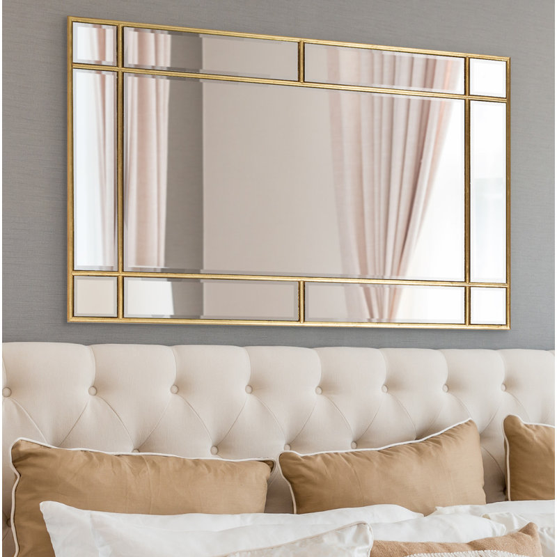 Miroir décoratif biseauté Adinel, Doré, H 30 po x l 20 po