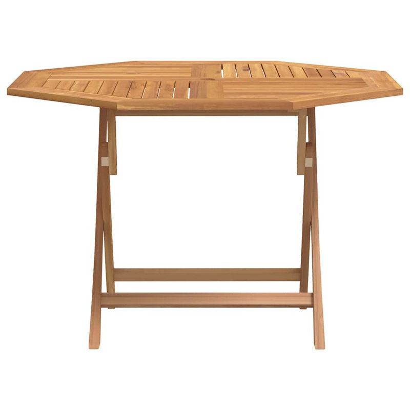 Jencie Folding Patio Table Solid Wood Teak