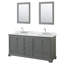 Ensemble de meuble-lavabo double 72 "avec miroir Deborah-59132584-98284203
