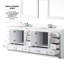 Meuble-lavabo double avec comptoir en quartz blanc-110912863
