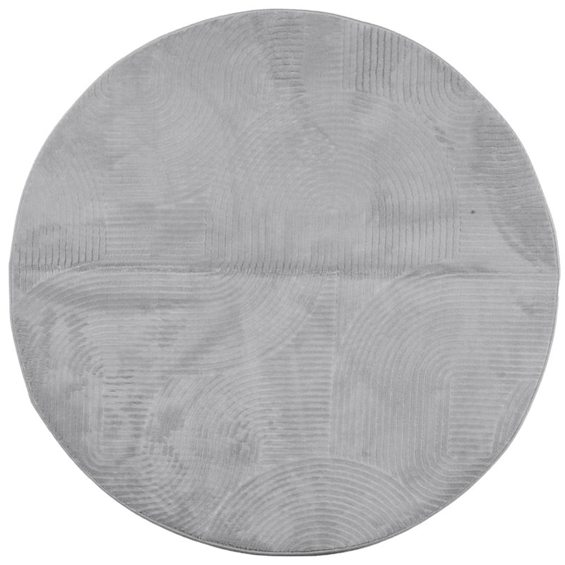 Charmel Solid Colour Area Rug, Round 80cm
