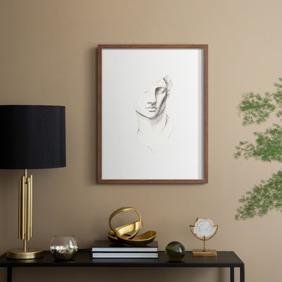 Reproduction encadrée rétro Vintage III - bois massif