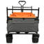 Chariot pliable de 480 lb avec auvent, poussette de chariot avec roues tout-terrain de 7 po, chariot pliable léger, grande capacité pour le camping, le magasinage, les sports et le jardin, orange avec moustiquaire