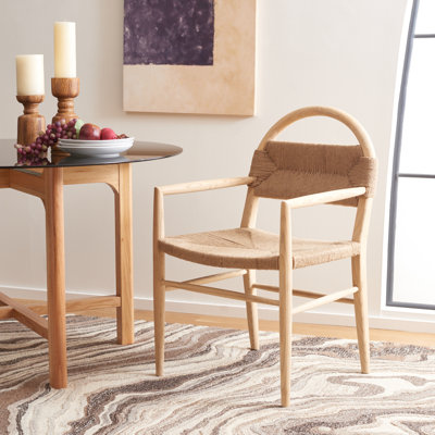 Chaise avec accoudoirs en bois massif Kashmir