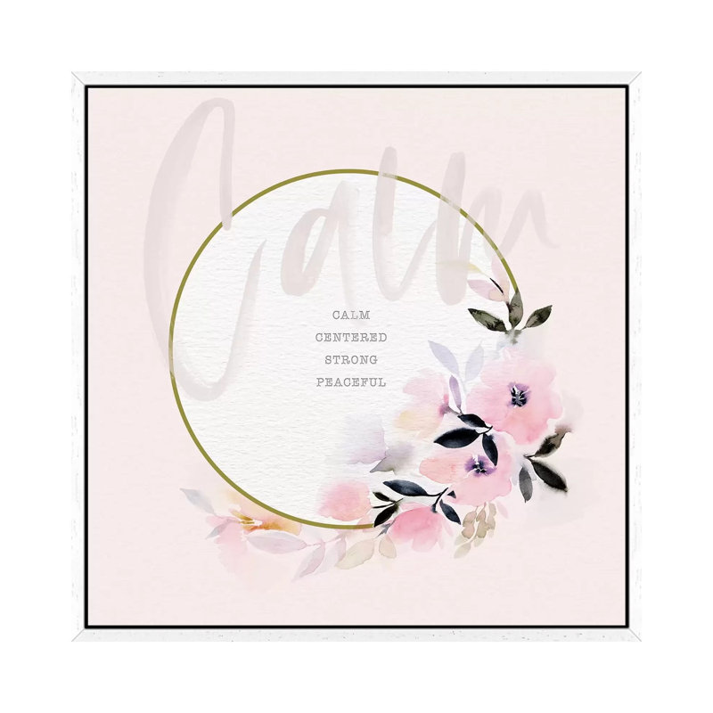 Calm by Stephanie Ryan - Print on Canvas, 45.72cm H x 45.72cm W x 3.81cm D, White Floater Framed