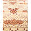 Tapis unique noué à la main Roarie Eclectic - ivoire / brun, 9 pi x 11 pi 7 po