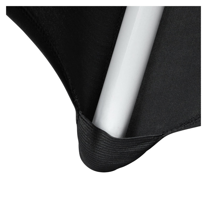 Premium Stretch Spandex Folding Chair Covers - Universal Black Slipcovers for Weddings & Banquets (100-Pack)