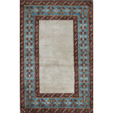 Hand-Knotted High-Quality Beige Area Rug