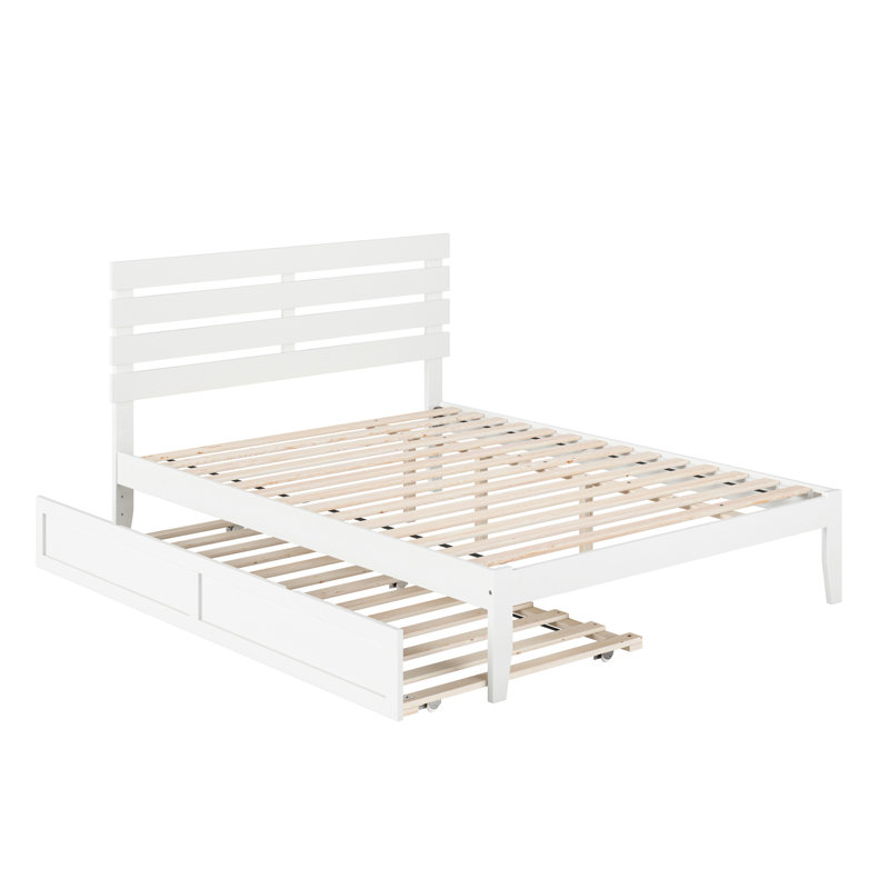 Bronson Slat Bed, White, Queen