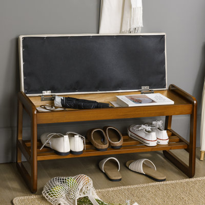 Banc de rangement en similicuir