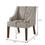 Fauteuil d'appoint moderne rembourré avec pieds en bois-129543148