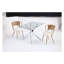 Table rectangulaire en verre trempé 47,24 "- structure en fer argenté, moderne-1376094148-1376094158