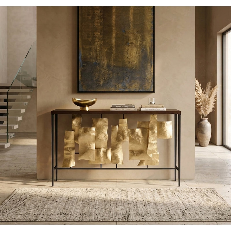 Collage 54'' W Solid Wood Console Table