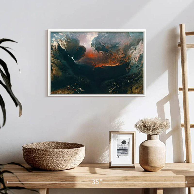 Le grand jour de sa fureur, Cadre flottant blanc, 19 po x 13 po