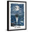 Moon Shines - Reproduction d'art graphique sur papier encadré-1815992729