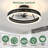 20 inch Low Profile Matte Black Dimmable LED Ceiling Fan Light with Remote Control for Dinning Room and Bedroom-698195226