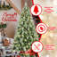 Arbre de Noël 5 pi avec 200 lumières DEL blanc chaud - 694 pointes en PVC et aiguilles dures-175909846
