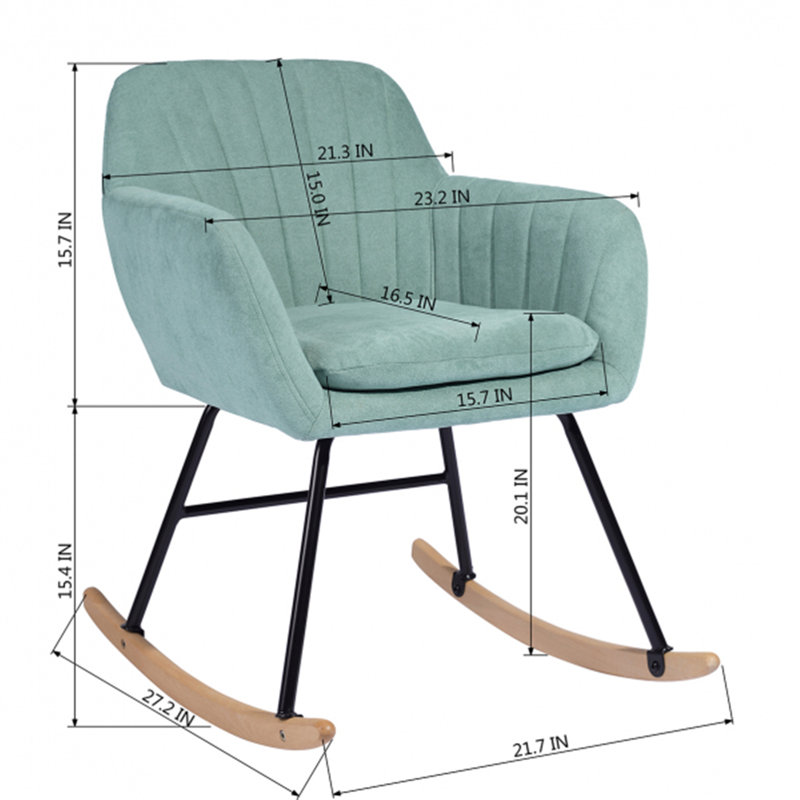 Belle chaise berçante, Vert clair