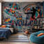 Papier peint mural graffiti brique-129175277-129175275
