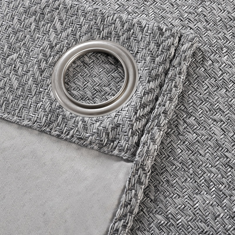 Circleville Blackout Curtains / Drapes Pair, Charcoal 