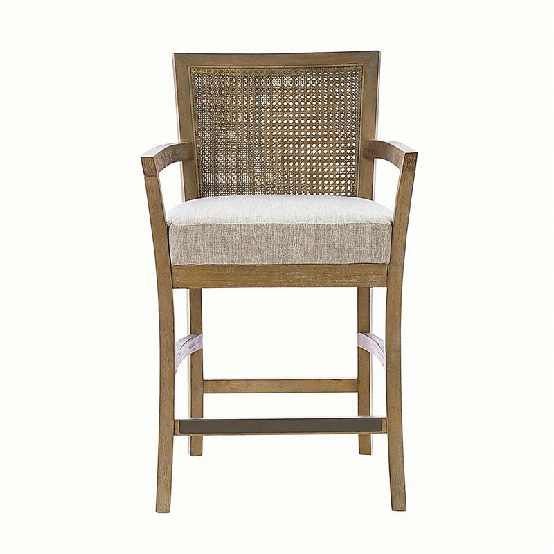 Wicker back bar stool