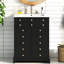 Meuble-lavabo de 24 po avec tiroir et portes, design contemporain, finition lisse, lavabo en céramique, poignées or élégantes à compartiments disposés, lavabo brillant, rangement fonctionnel, bois massif, simple