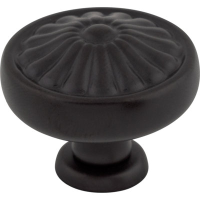 Flower 1 1/4" Diameter Round Knob