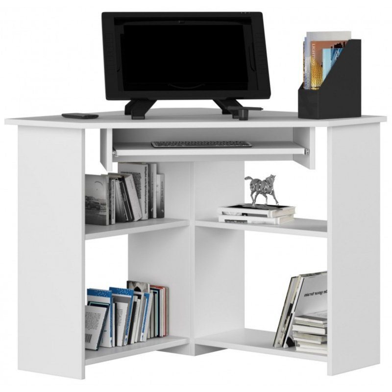 Gilmour Corner Computer Desk, White