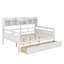 Structure de lit de jour pleine grandeur avec tablette de chevet et deux tiroirs, structure de lit plateforme en bois avec support en lattes de bois-404769977-404769979