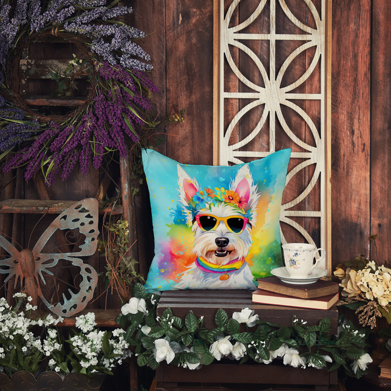  Coussin décoratif intérieur / extérieur en polyester Autre / Sans motif, 14 po x 14 po