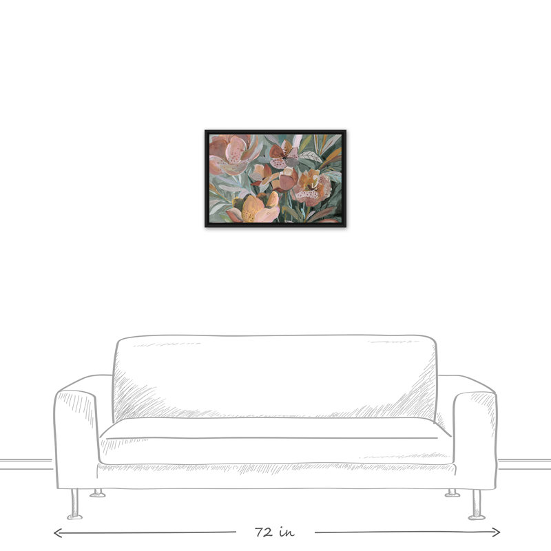 Jardin sauvage sur toile, H 17,75 po x l 25,75 po x P 1,75 po, Cadre flottant