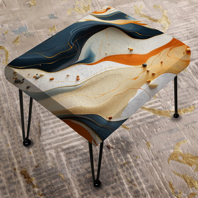 Tribal Essence Marble Motif - Repose-pieds rectangulaire en marbre
