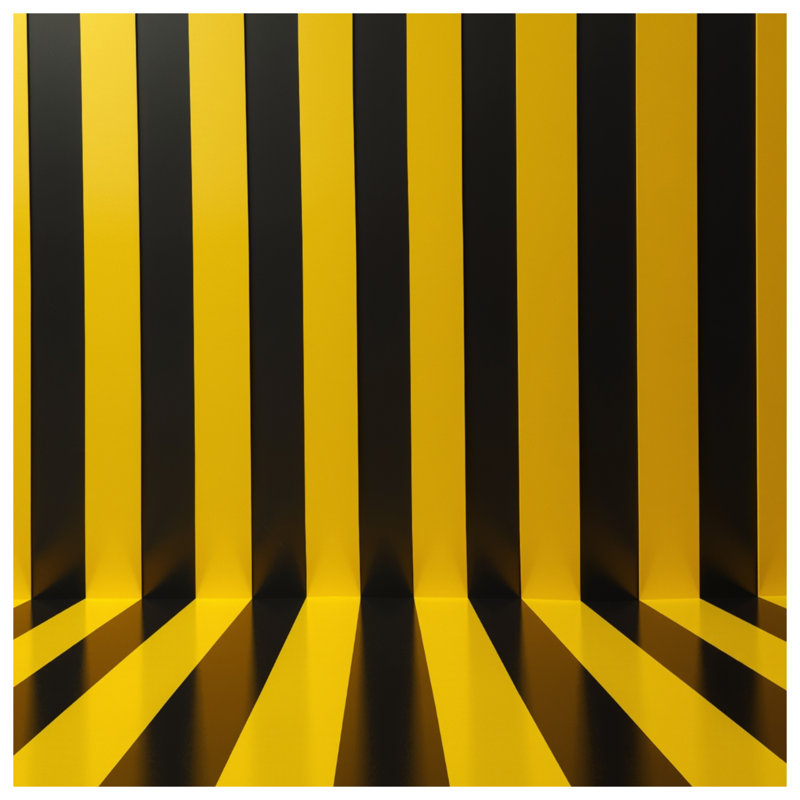 Yellow Black Stripes Comforter, Queen