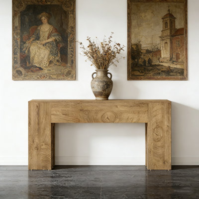 Rustic Wooden Nuri with Heavy-Duty Reinforced Top and 300 lbs Capacity for Entryway or Hallway Use.