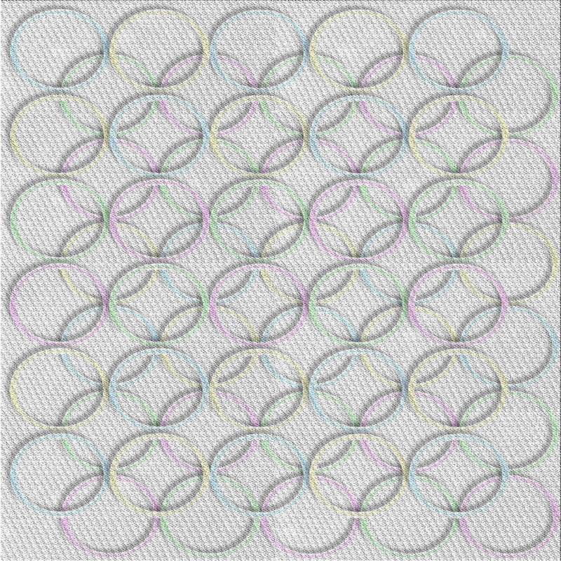 Geometric Indoor Rug, Square 5'