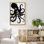 «Black and White Octopus Art», reproduction d'art sur toile encadrée