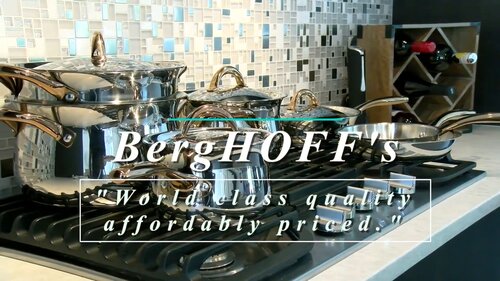 BergHOFF Ouro 16-Piece Stainless Steel Nonstick Cookware Set in Silver and Rose  Gold 2212278 - The Home Depot