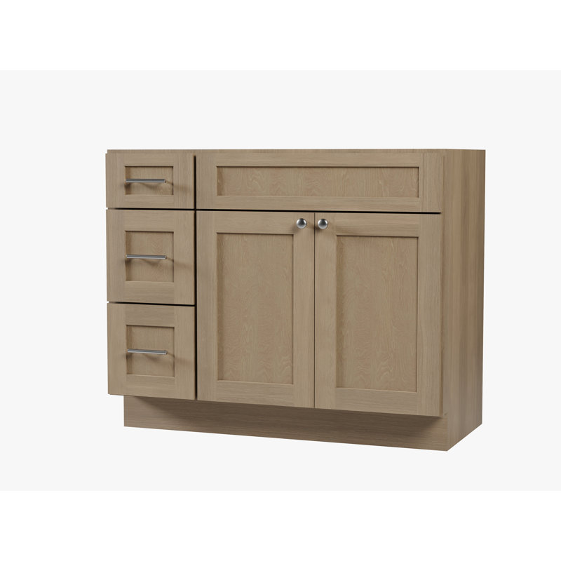 Base de meuble-lavabo simple 42 po Disar, Chêne naturel