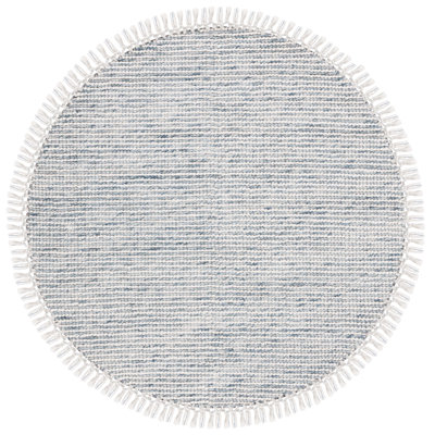 Bouzoun Flat Weave Wool/Cotton Rug in Black/White