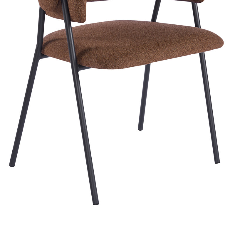 Shiro Set of 4 Fabric Dining Chairs, Brown