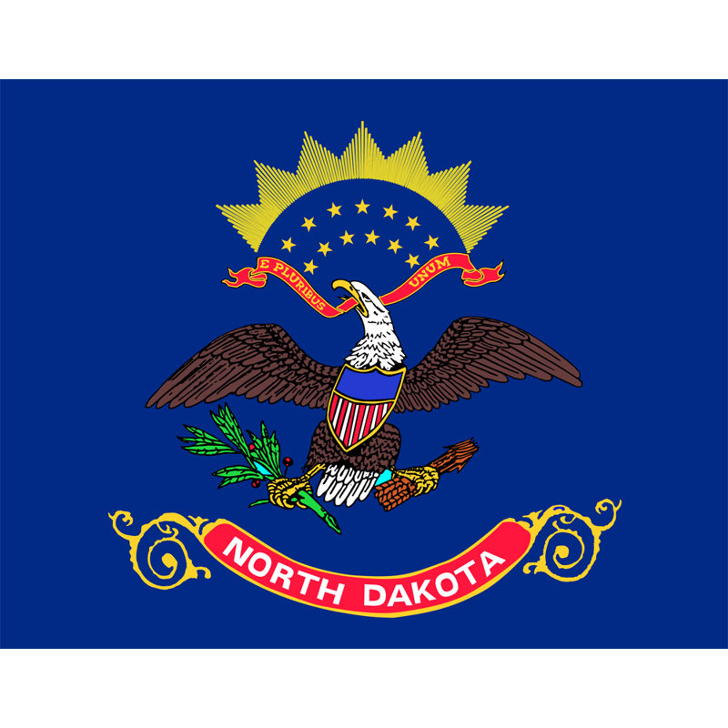 North Dakota State, H 14 po x l 18 po