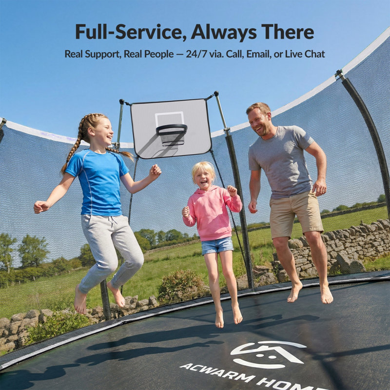 Trampoline à arc 12 pi gris clair Acwarm Home 2026, Gris