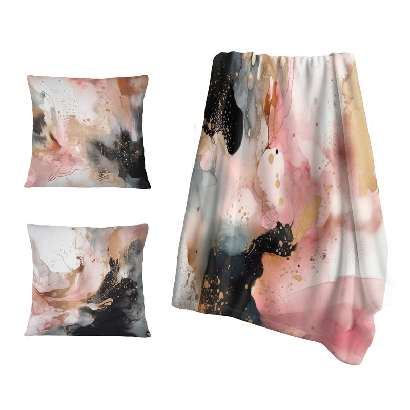 Jeté en marbre rose doré II, Blanket only (1 piece)