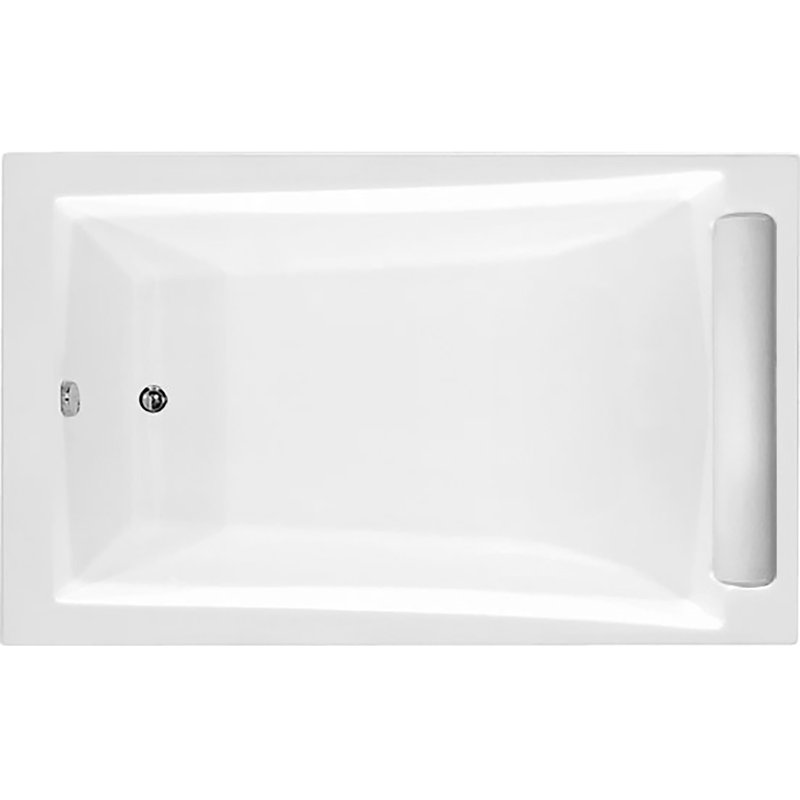 Regal 71'' L Air Bathtub, White, Polished Chrome