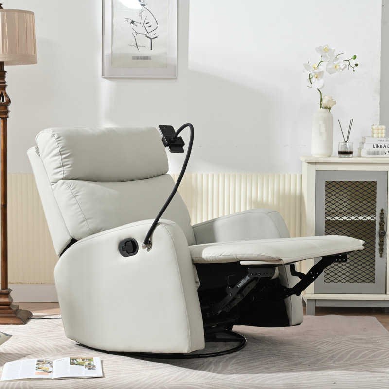 Chaise berçante pivotante 360 ° - Design confortable gris pour le plaisir