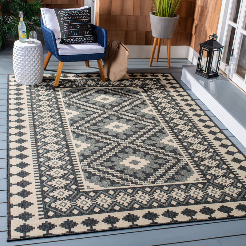 Tapis d'intérieur / extérieur Northpoint Veranda Performance Southwestern, Rectangle 5 pi 3 po x 7 pi 7 po