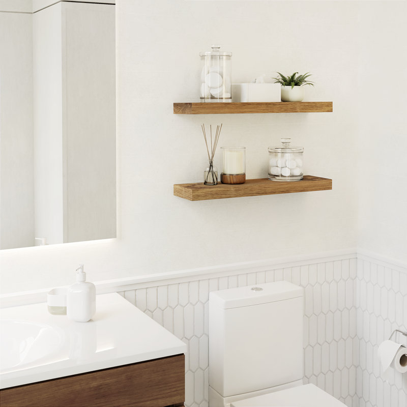 Sporgh 2 Piece Pine Floating Shelf, Special Walnut, 2" H  x 5.5" W x 36" D