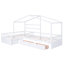 Lit plateforme simple avec 3 tiroirs de rangement blancs et de taille fascinante, solides et confortables-1925565689