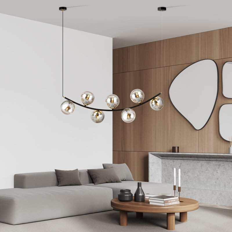 Alula 7 - Light Sputnik Chandelier, Graphite